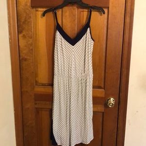 Light grey striped dress (blue) from Anthropologie